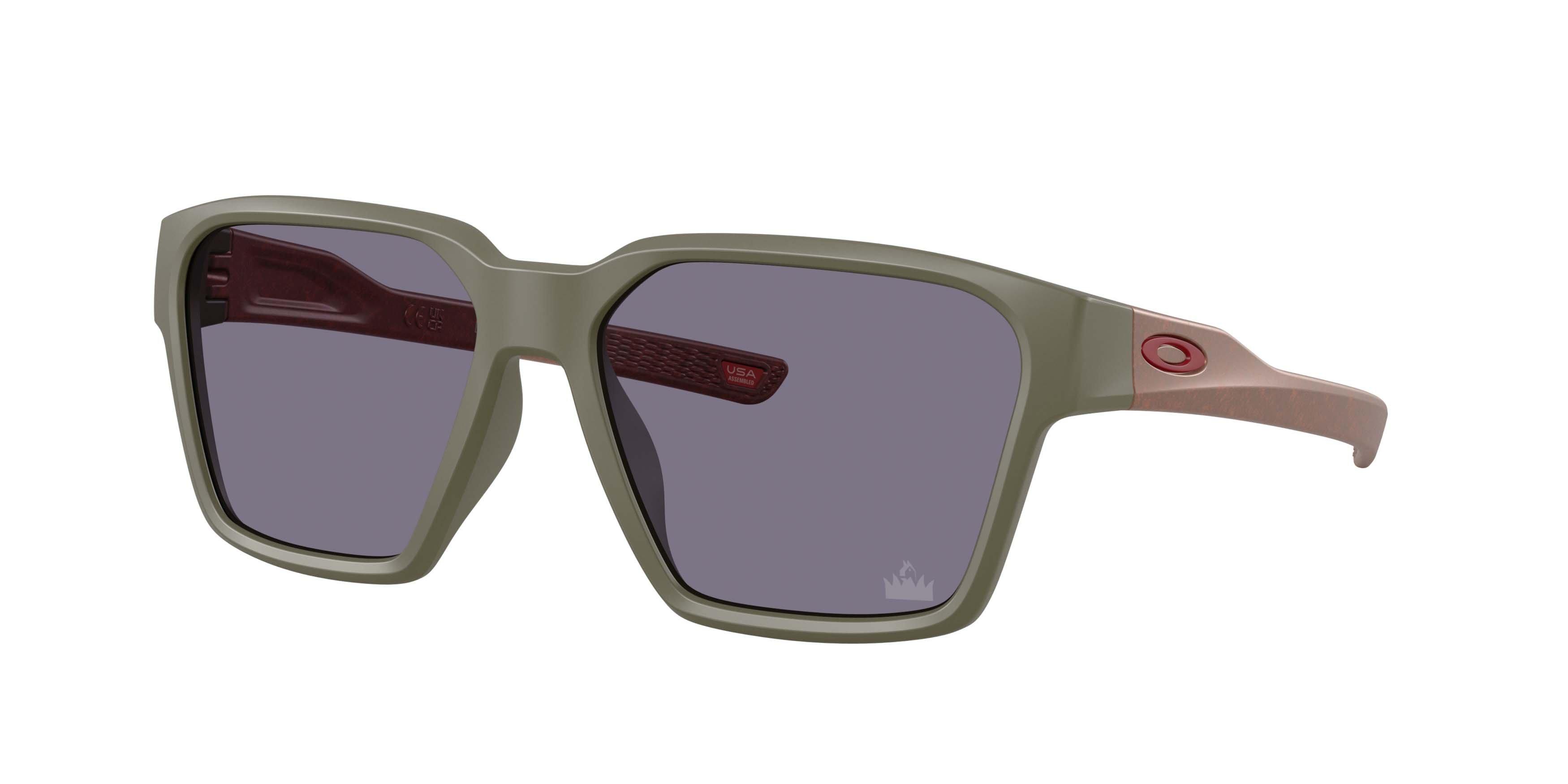Oakley Briza Prizm Grey Sunglasses - Matte Black - GREEN/GREY